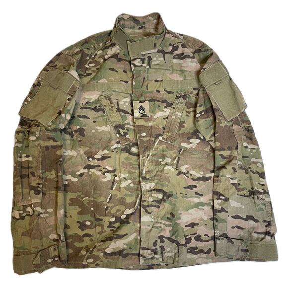 U.S. Army Staff Sergeant E-6 Rank Military Camo Jacket Large NATO Size 7080/0414 - Picture 1 of 13